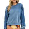 Sweatshirts | Sweatshirts | Aviator Nation BOLT STITCH 2 RELAXED CREW SWEATSHIRT - FADED WATER FADEDWATER