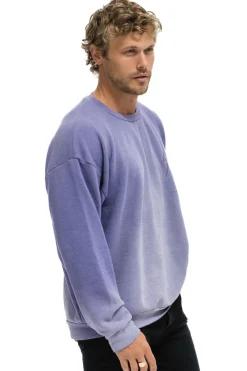 Sweatshirts | Sweatshirts | Aviator Nation BOLT STITCH 2 RELAXED CREW SWEATSHIRT - FADED GRAPE FADEDGRAPE