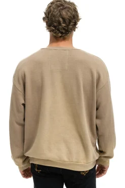 Sweatshirts | Sweatshirts | Aviator Nation BOLT STITCH 2 RELAXED CREW SWEATSHIRT - FADED TAN FADEDTAN