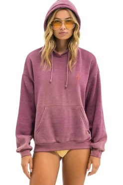 Hoodies | Hoodies | Aviator Nation BOLT STITCH 2  RELAXED PULLOVER HOODIE - FADED BERRY FADEDBERRY