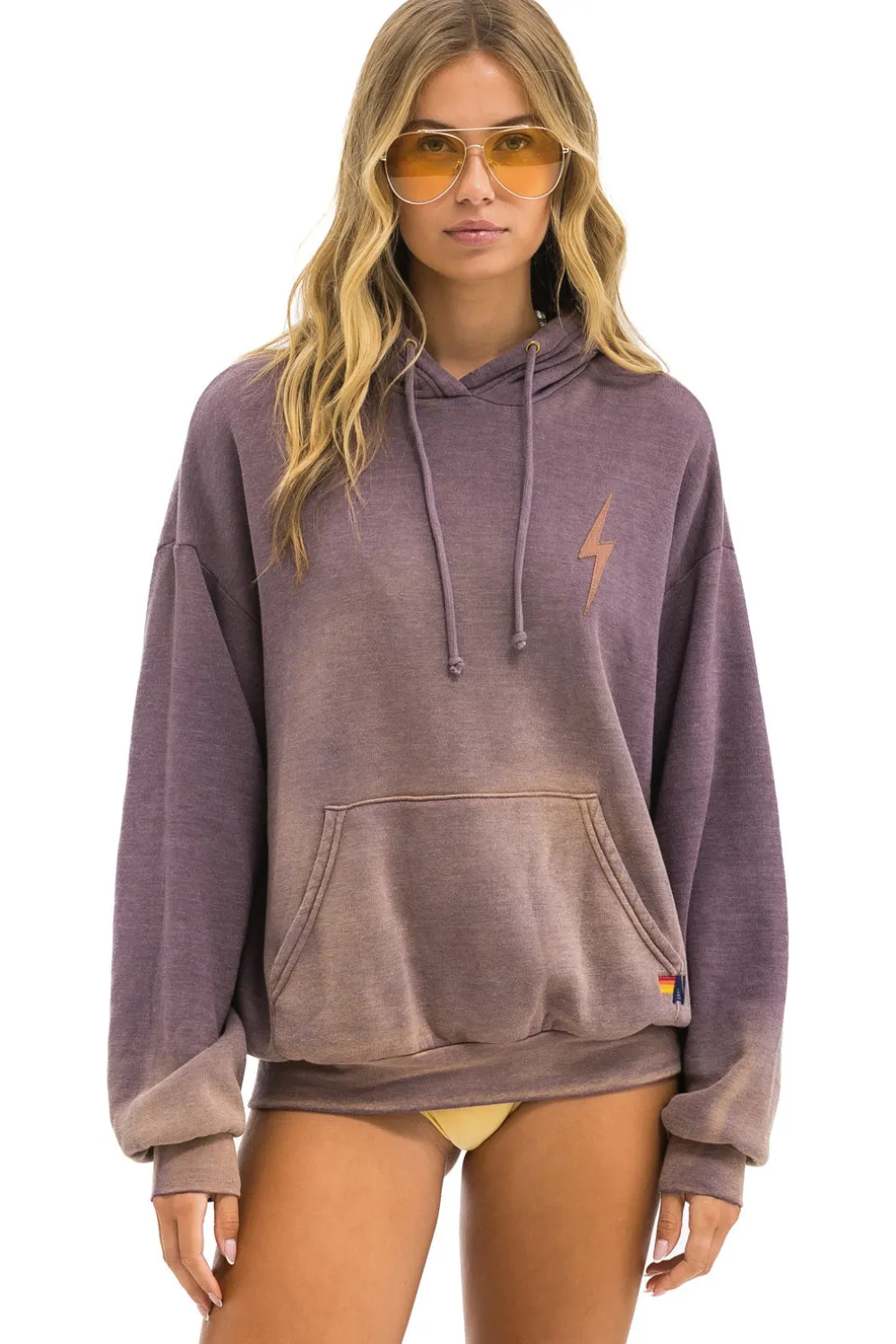 Hoodies | Hoodies | Aviator Nation BOLT STITCH 2 RELAXED PULLOVER HOODIE - FADED MOCHA FADEDMOCHA