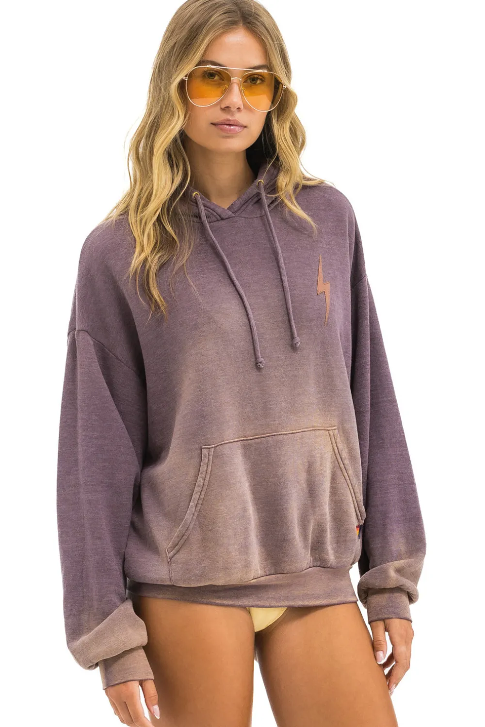 Hoodies | Hoodies | Aviator Nation BOLT STITCH 2 RELAXED PULLOVER HOODIE - FADED MOCHA FADEDMOCHA
