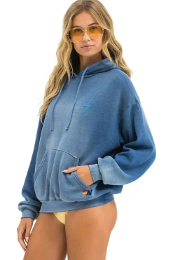 Hoodies | Hoodies | Aviator Nation BOLT STITCH 2  RELAXED PULLOVER HOODIE - FADED WATER FADEDWATER