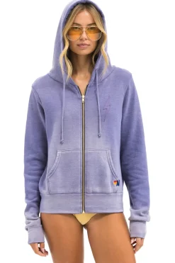 Hoodies | Hoodies | Aviator Nation BOLT STITCH 2 ZIP HOODIE - FADED GRAPE FADEDGRAPE