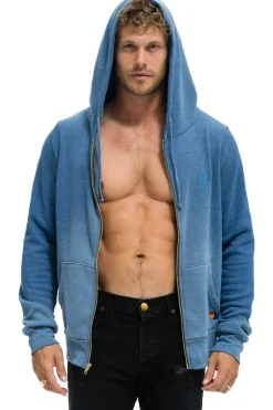 Hoodies | Hoodies | Aviator Nation BOLT STITCH 2 ZIP HOODIE - FADED WATER FADEDWATER