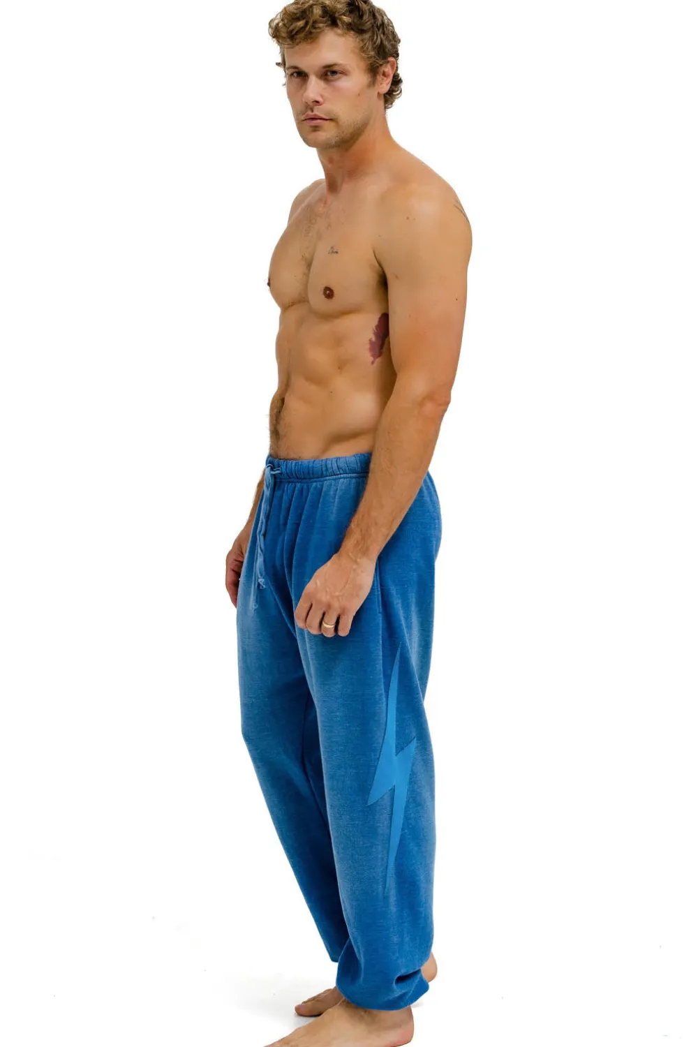 Sweatpants | Aviator Nation BOLT STITCH MENS SWEATPANTS - FADED WATER FADEDWATER