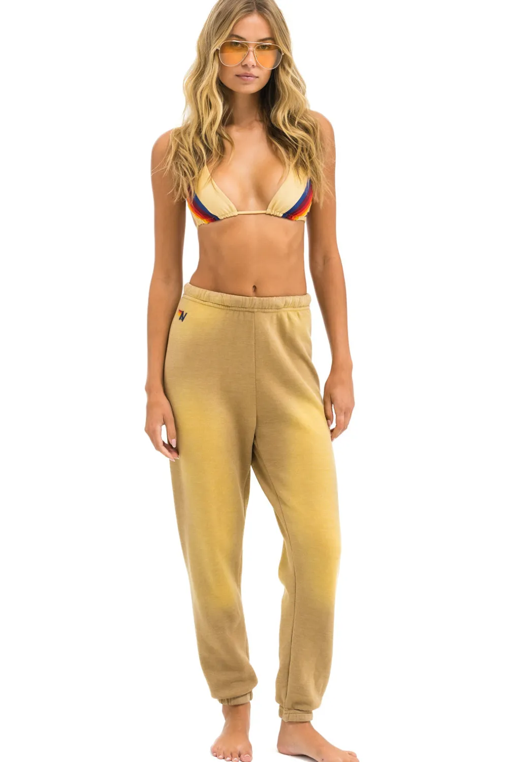 Sweatpants | Aviator Nation BOLT STITCH SWEATPANTS - FADED TAN FADEDTAN