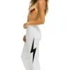Sweatpants | Aviator Nation BOLT STITCH SWEATPANTS - WHITE // BLACK WHITE//BLACK