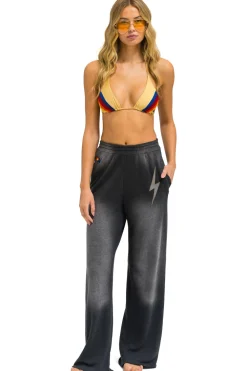 Sweatpants | Aviator Nation BOLT STITCH WIDE LEG POCKET SWEATPANTS - FADED SMOKE FADEDSMOKE