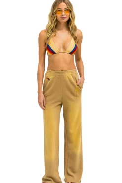 Sweatpants | Aviator Nation BOLT STITCH WIDE LEG POCKET SWEATPANTS - FADED TAN FADEDTAN