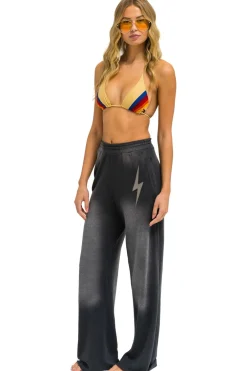 Sweatpants | Aviator Nation BOLT STITCH WIDE LEG POCKET SWEATPANTS - FADED SMOKE FADEDSMOKE