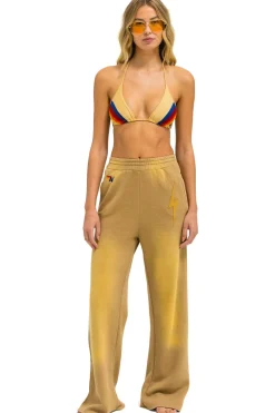 Sweatpants | Aviator Nation BOLT STITCH WIDE LEG POCKET SWEATPANTS - FADED TAN FADEDTAN