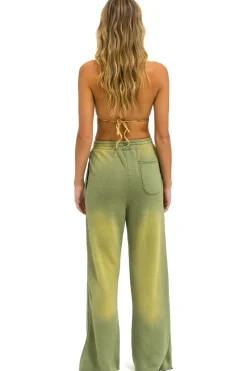 Sweatpants | Aviator Nation BOLT STITCH WIDE LEG POCKET SWEATPANTS - FADED ARMY FADEDARMY