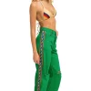 Denim | Denim | Aviator Nation BOLT STRIPE HI RISE WIDE-LEG GYPSY JEAN - KELLY GREEN KELLYGREEN