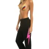 Sweatpants | Aviator Nation BOLT SWEATPANTS - BLACK // NEON PINK BLACK//NEONPINK