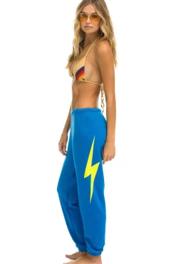 Sweatpants | Aviator Nation BOLT SWEATPANTS - OCEAN // NEON YELLOW OCEAN//NEONYELLOW