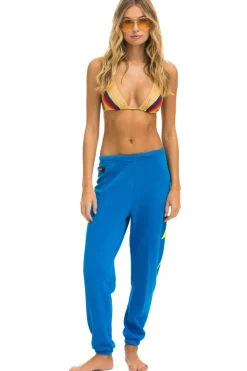 Sweatpants | Aviator Nation BOLT SWEATPANTS - OCEAN // NEON YELLOW OCEAN//NEONYELLOW