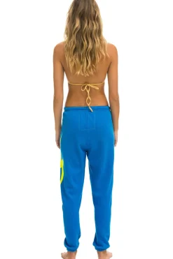 Sweatpants | Aviator Nation BOLT SWEATPANTS - OCEAN // NEON YELLOW OCEAN//NEONYELLOW