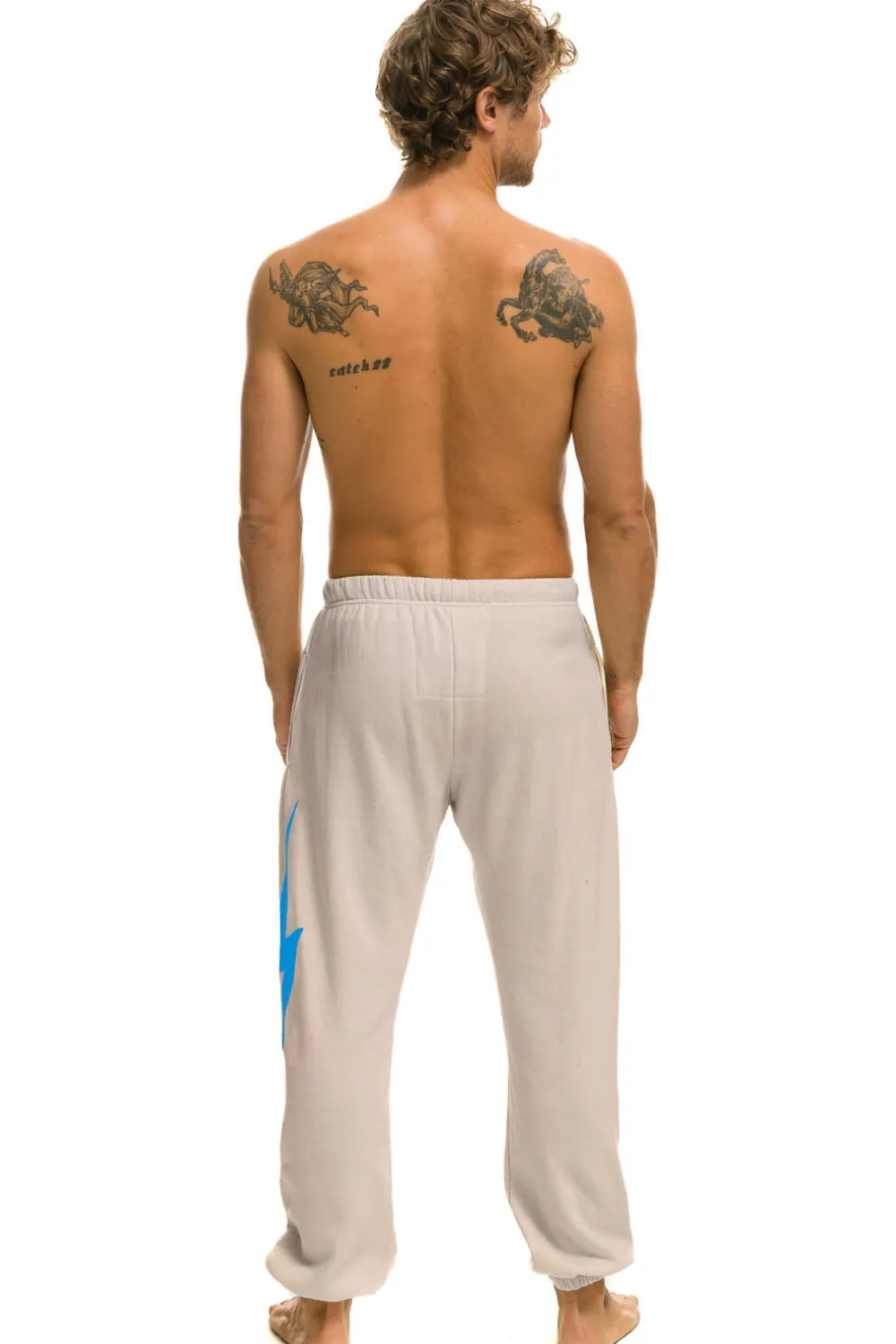 Sweatpants | Aviator Nation BOLT SWEATPANTS - SAND // BLUE SAND//BLUE
