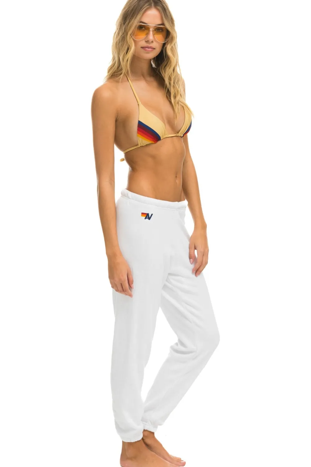 Sweatpants | Aviator Nation BOLT SWEATPANTS - WHITE // BLUE WHITE//BLUE
