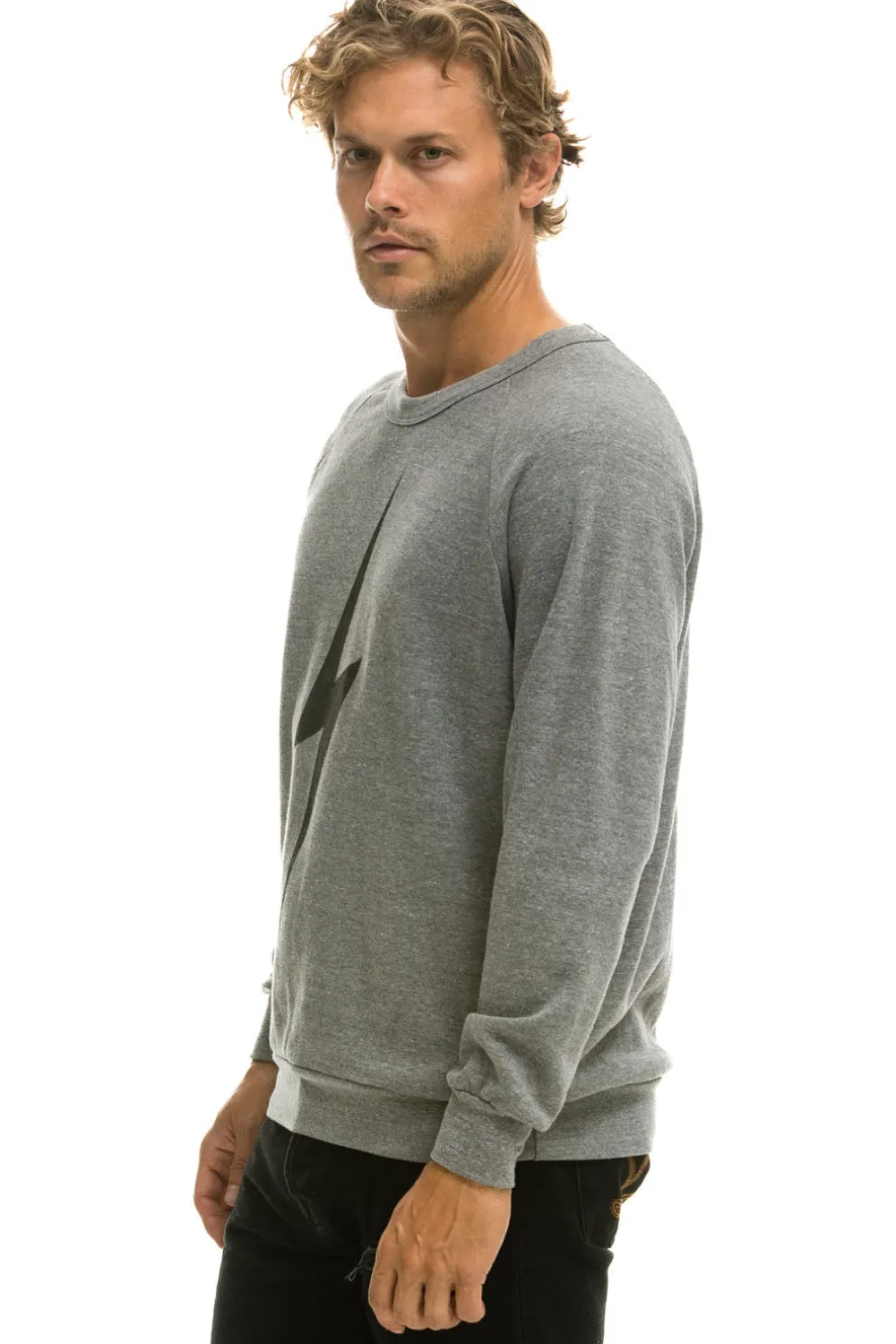 Sweatshirts | Sweatshirts | Aviator Nation BOLT SWEATSHIRT - HEATHER GREY HEATHERGREY
