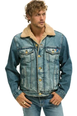 Denim | Denim | Aviator Nation CALI LOVER RANCH SHERPA DENIM JACKET - VINTAGE