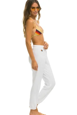 Sweatpants | Aviator Nation CHECK LEG SWEATPANTS - WHITE