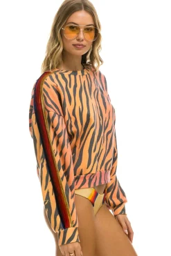 Sweatshirts | Sweatshirts | Aviator Nation CLASSIC RELAXED FIT CREW SWEATSHIRT - TIGER