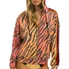 Hoodies | Hoodies | Aviator Nation CLASSIC RELAXED ZIP HOODIE WITH POCKETS - TIGER