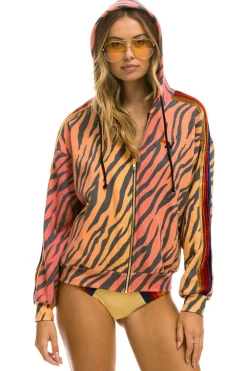 Hoodies | Hoodies | Aviator Nation CLASSIC RELAXED ZIP HOODIE WITH POCKETS - TIGER