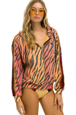 Hoodies | Hoodies | Aviator Nation CLASSIC RELAXED ZIP HOODIE WITH POCKETS - TIGER