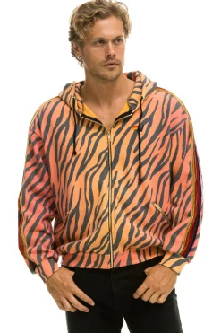 Hoodies | Hoodies | Aviator Nation CLASSIC RELAXED ZIP HOODIE WITH POCKETS - TIGER