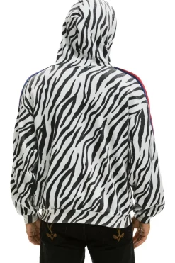 Hoodies | Hoodies | Aviator Nation CLASSIC RELAXED ZIP HOODIE WITH POCKETS - ZEBRA