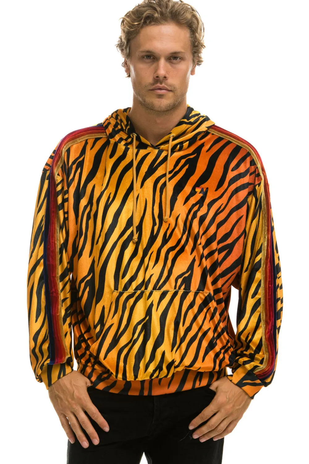 Hoodies | Hoodies | Aviator Nation CLASSIC VELVET RELAXED PULLOVER HOODIE - TIGER