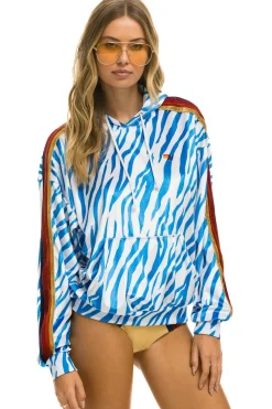 Hoodies | Hoodies | Aviator Nation CLASSIC VELVET RELAXED PULLOVER HOODIE - BLUE TIGER BLUETIGER