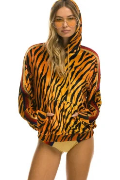 Hoodies | Hoodies | Aviator Nation CLASSIC VELVET RELAXED PULLOVER HOODIE - TIGER