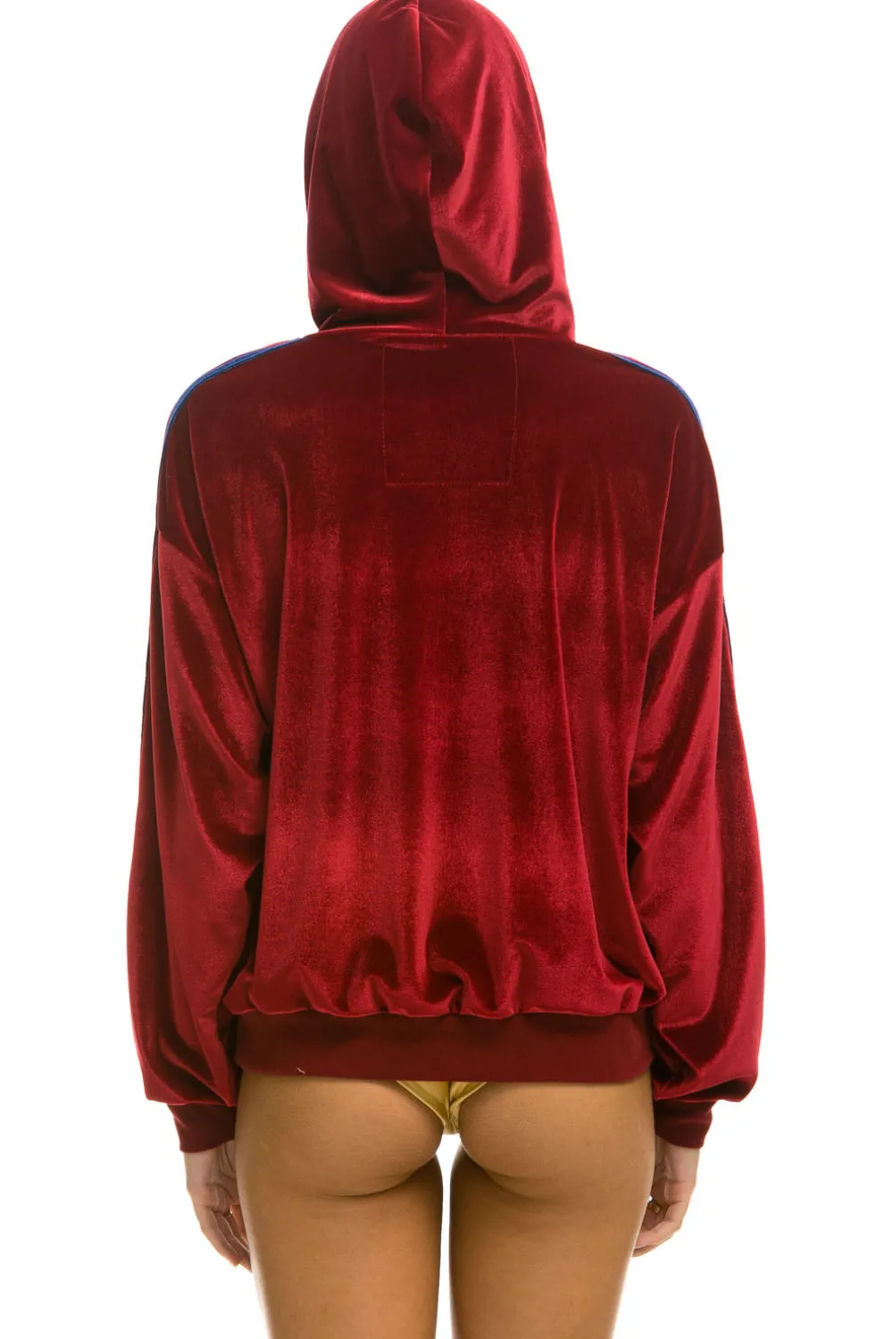 Hoodies | Hoodies | Aviator Nation CLASSIC VELVET RELAXED PULLOVER HOODIE - RED