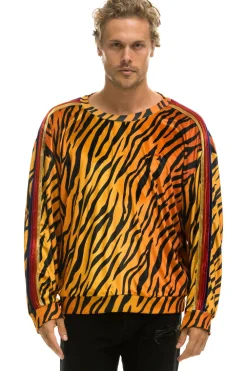 Sweatshirts | Sweatshirts | Aviator Nation CLASSIC VELVET RELAXED SWEATSHIRT - TIGER