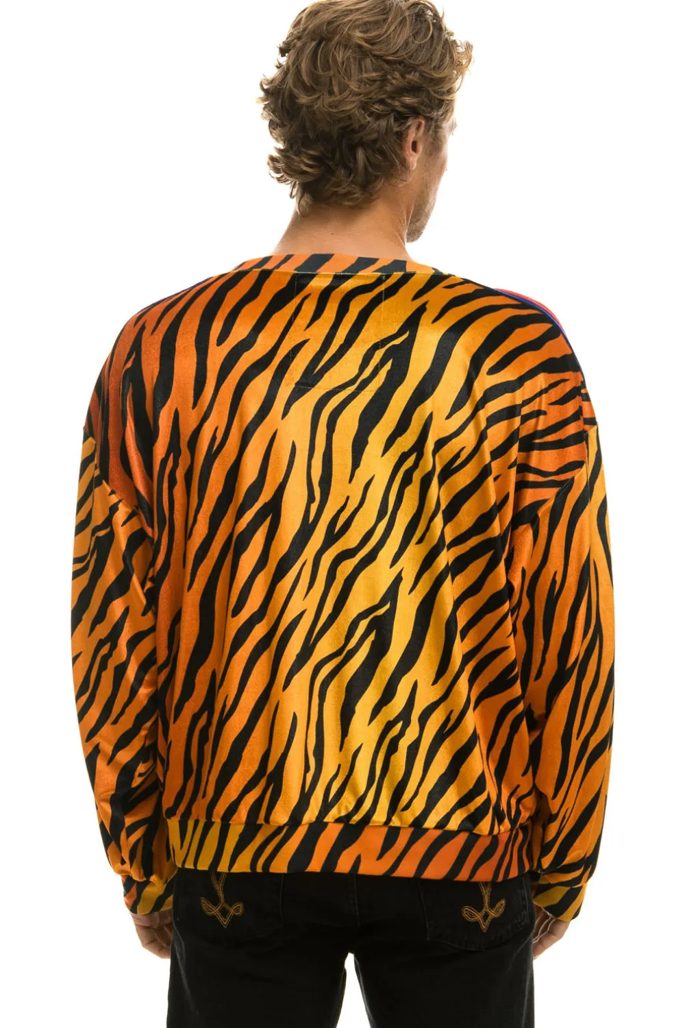 Sweatshirts | Sweatshirts | Aviator Nation CLASSIC VELVET RELAXED SWEATSHIRT - TIGER
