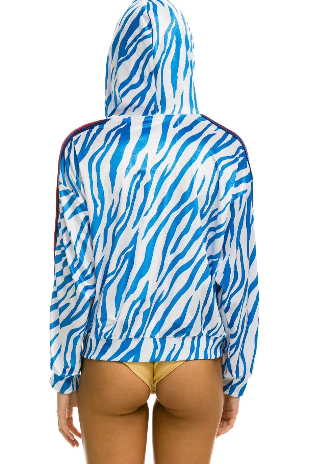 Hoodies | Hoodies | Aviator Nation CLASSIC VELVET RELAXED ZIP HOODIE - BLUE TIGER BLUETIGER