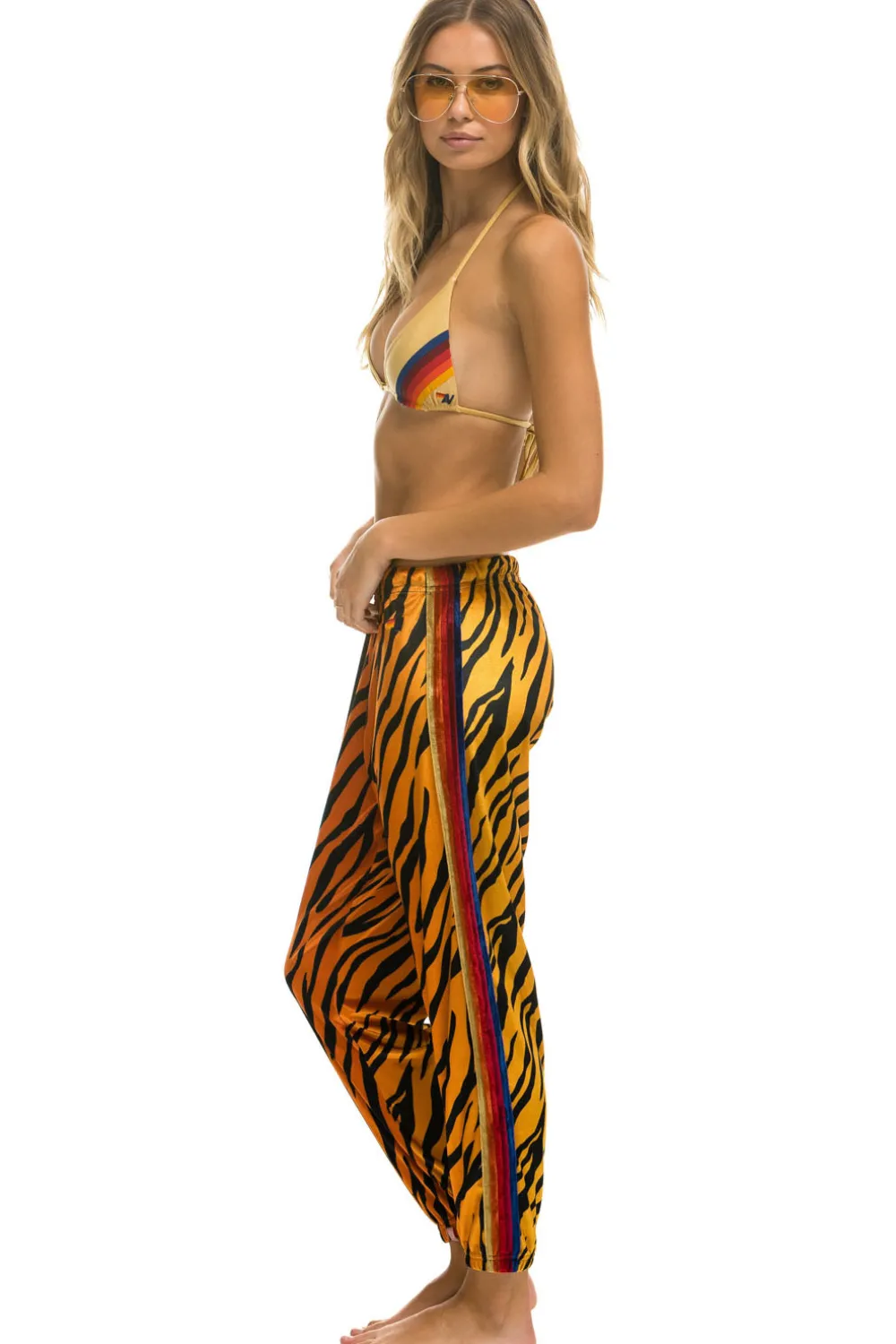 Sweatpants | Aviator Nation CLASSIC VELVET SWEATPANTS - TIGER