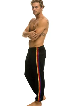 Sweatpants | Aviator Nation CLASSIC VELVET SWEATPANTS - BLACK