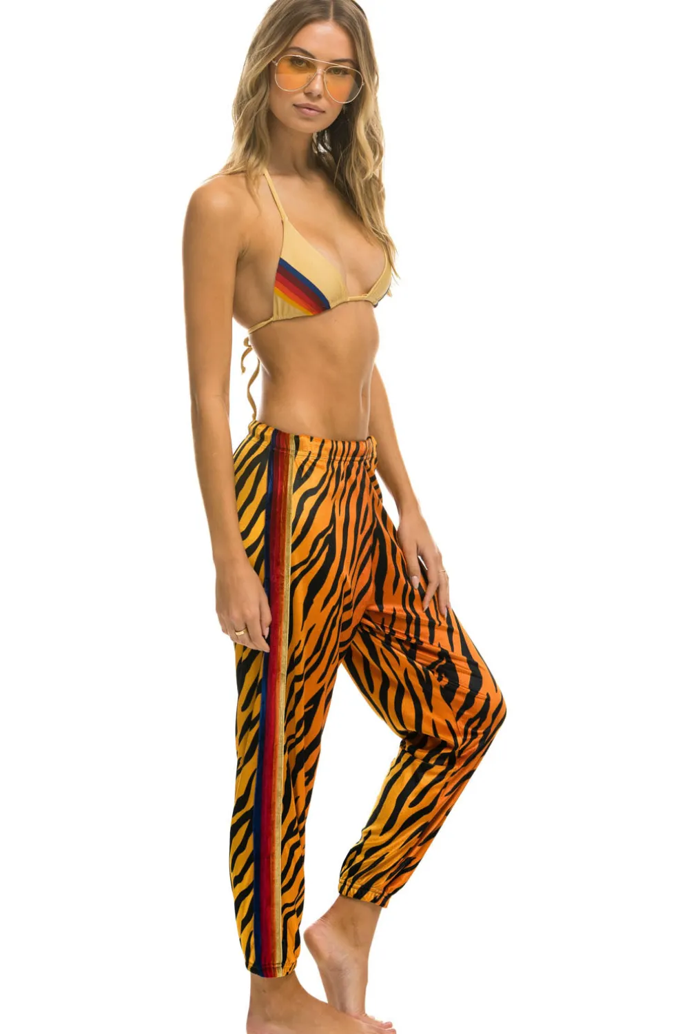 Sweatpants | Aviator Nation CLASSIC VELVET SWEATPANTS - TIGER
