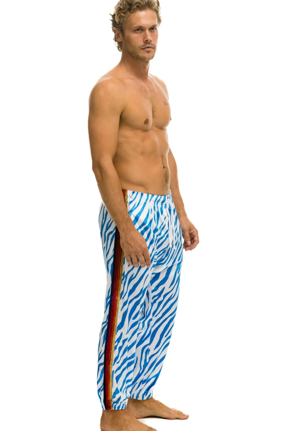 Sweatpants | Aviator Nation CLASSIC VELVET SWEATPANTS - BLUE TIGER BLUETIGER