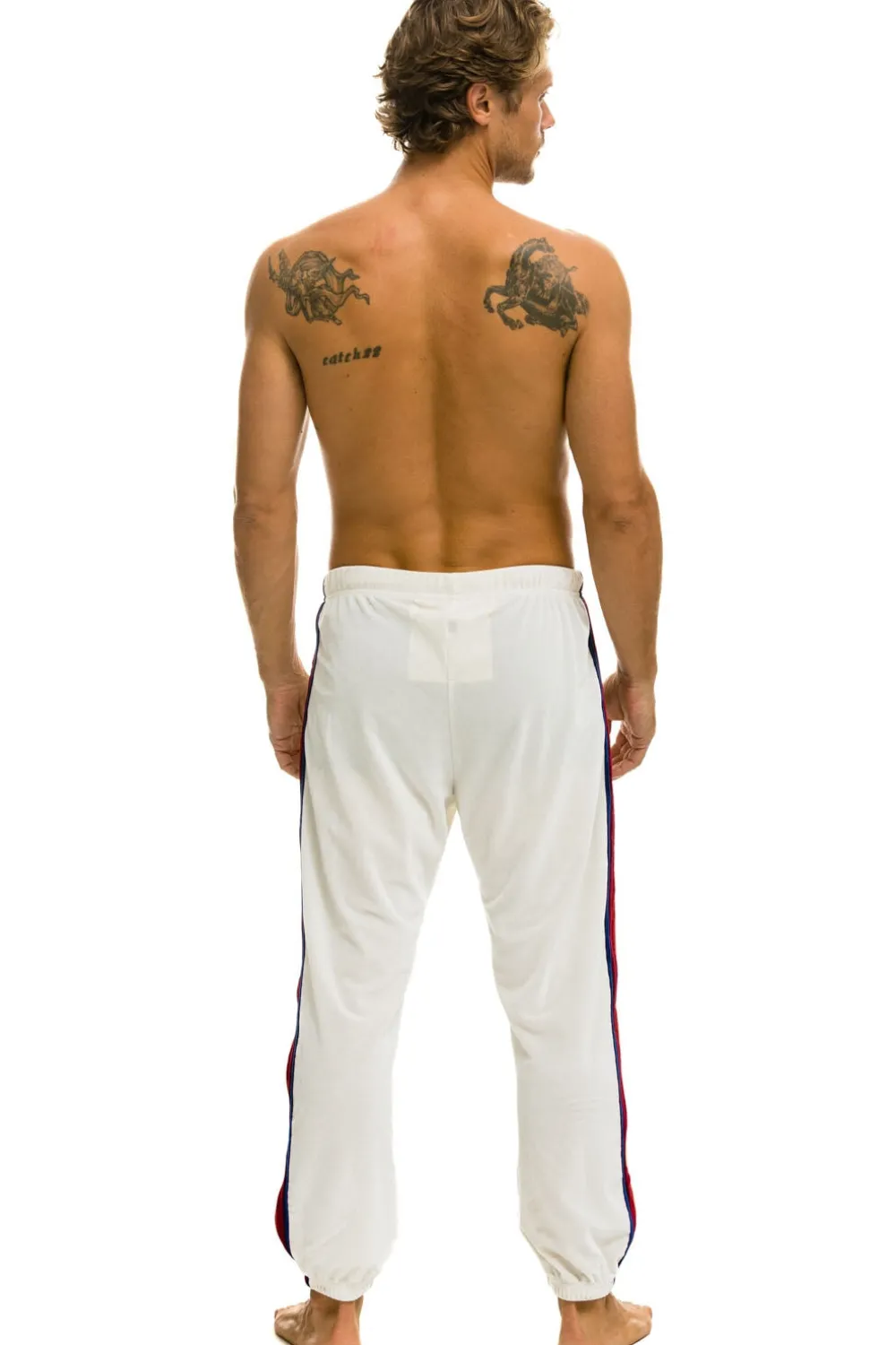 Sweatpants | Aviator Nation CLASSIC VELVET SWEATPANTS - VINTAGE WHITE VINTAGEWHITE