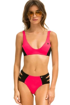 Swim Tops | Aviator Nation COLOR BLOCK BRALETTE BIKINI TOP - RED // BLACK RED//BLACK