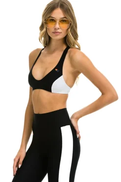 Activewear | Activewear | Aviator Nation COLOR BLOCK BRALETTE SPORTS BRA - BLACK