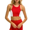 Activewear | Activewear | Aviator Nation COLOR BLOCK RACER SPORTS BRA - CHERRY