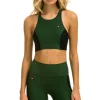Activewear | Activewear | Aviator Nation COLOR BLOCK RACER SPORTS BRA - FOREST
