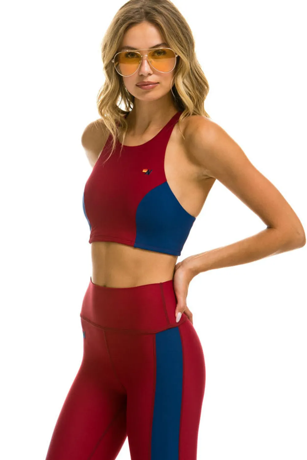 Activewear | Activewear | Aviator Nation COLOR BLOCK RACER SPORTS BRA - BLAZER